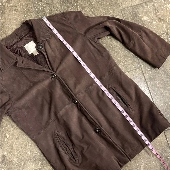 J. Jill Brown leather chore coat, M - Picture 7 of 16